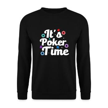 It's Poker Time Gambling Card Player - Unisex Sweatshirt - black - Front - Alina (178cm) & Michal (187cm)