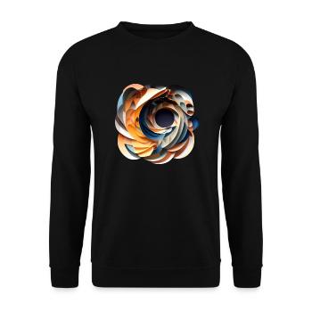 Future Flower - Unisex Sweatshirt - black - Front - Alina (178cm) & Michal (187cm)