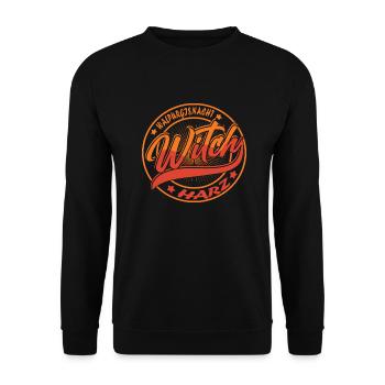 WALPURGISNACHT I GESCHENK FÜR HEXEN & Zauberin - Unisex Pullover - Schwarz - Vorne - Alina (178cm) & Michal (187cm)