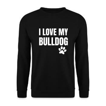 Dog Hund - Unisex Pullover - Schwarz - Vorne - Alina (178cm) & Michal (187cm)