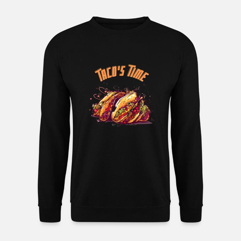 Tacos Zeit - Unisex Pullover - Schwarz