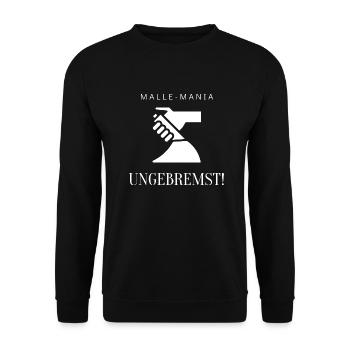 Ungebremst-Party-Design für Mallorca-Urlaub! - Unisex Pullover - Schwarz - Vorne - Alina (178cm) & Michal (187cm)