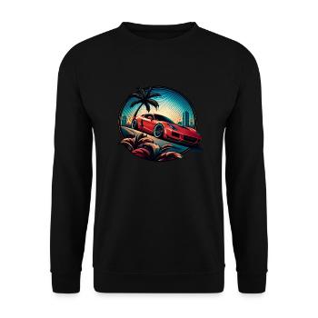 RED SUPERCAR - Unisex Pullover - Schwarz - Vorne - Alina (178cm) & Michal (187cm)
