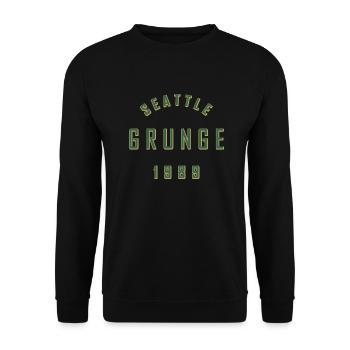 SEATTLE GRUNGE - Unisex Sweatshirt - black - Front - Alina (178cm) & Michal (187cm)