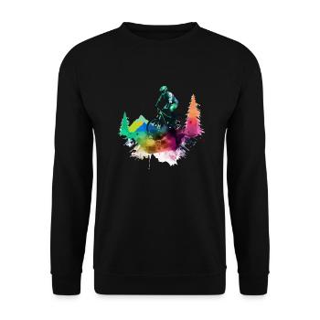 VTT Johann - Sweat-shirt Unisexe - noir - Devant - Alina (178cm) & Michal (187cm)