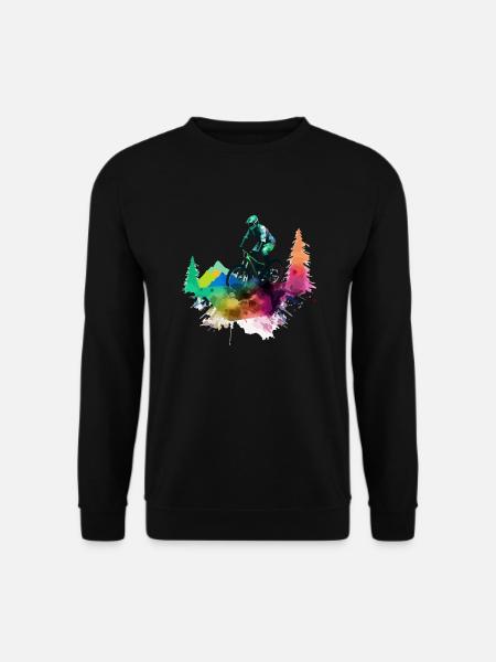 Mountain biking Johann - Unisex Sweatshirt - black