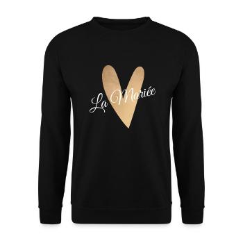 La mariée coeur doré - Sweat-shirt Unisexe - noir - Devant - Alina (178cm) & Michal (187cm)