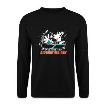 Tous les jours est une hélice d’hydroglisseur de jour - Sweat-shirt Unisexe - noir - Devant - Alina (178cm) & Michal (187cm)