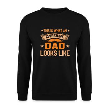 This Is What An Awesome Dad Looks Like Father'S Da - Unisex Sweatshirt - black - Front - Alina (178cm) & Michal (187cm)