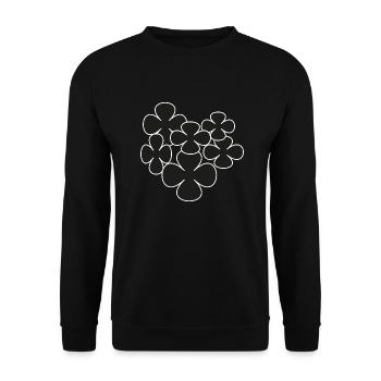 black flowers - Unisex Sweatshirt - black - Front - Alina (178cm) & Michal (187cm)