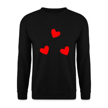 FATHER's DAY. HAPPY BIRTHDAY DAD. DAD. HAPPY BIRTHDAY - Unisex Sweatshirt - black - Front - Alina (178cm) & Michal (187cm)