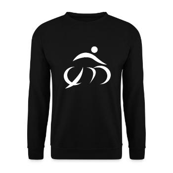 Triathlon Swim Bike Run Marathon - Unisex Pullover - Schwarz - Vorne - Alina (178cm) & Michal (187cm)