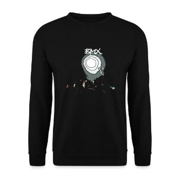 bmx race racing vtt motocross mtb bike rad - Sweat-shirt Unisexe - noir - Devant - Alina (178cm) & Michal (187cm)