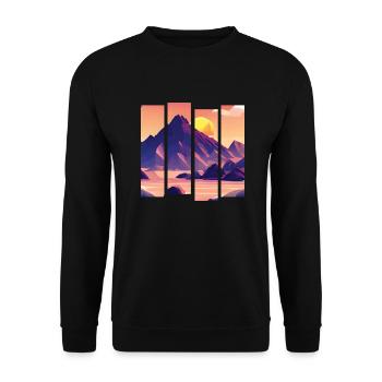 Mountains Hiking Hiking Mountain Hiking Mountain Hikers - Unisex Sweatshirt - black - Front - Alina (178cm) & Michal (187cm)