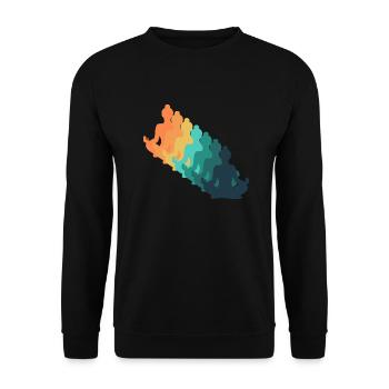 Retro Yoga - Unisex Pullover - Schwarz - Vorne - Alina (178cm) & Michal (187cm)