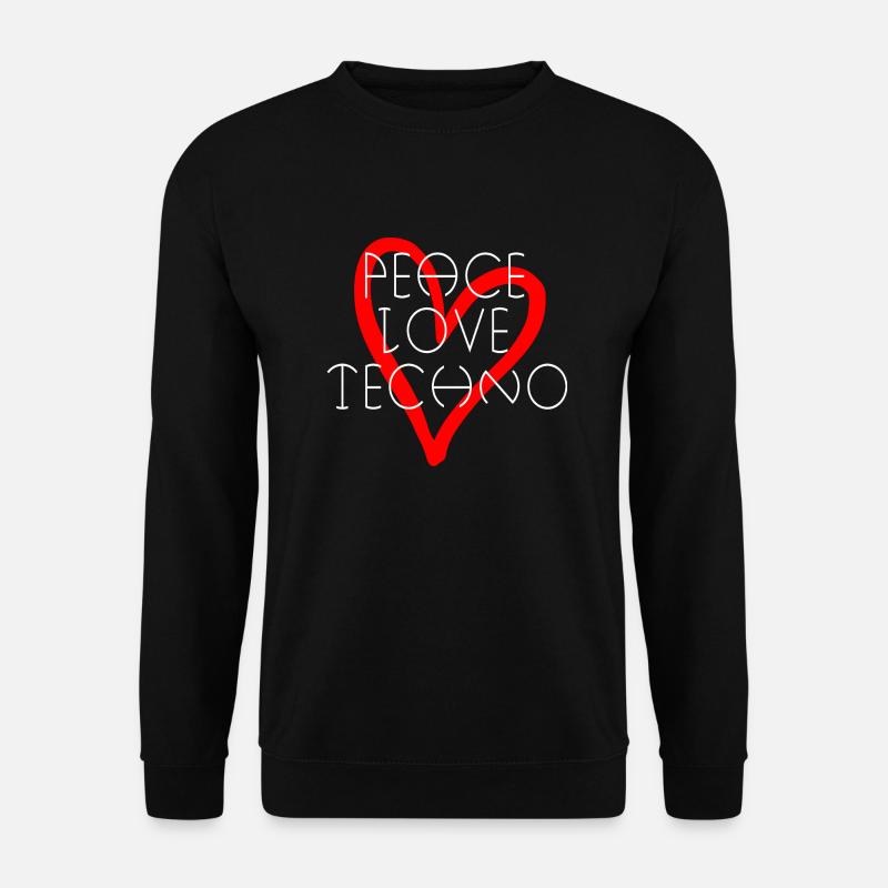 Liebesherz Techno Zitat - Unisex Pullover - Schwarz