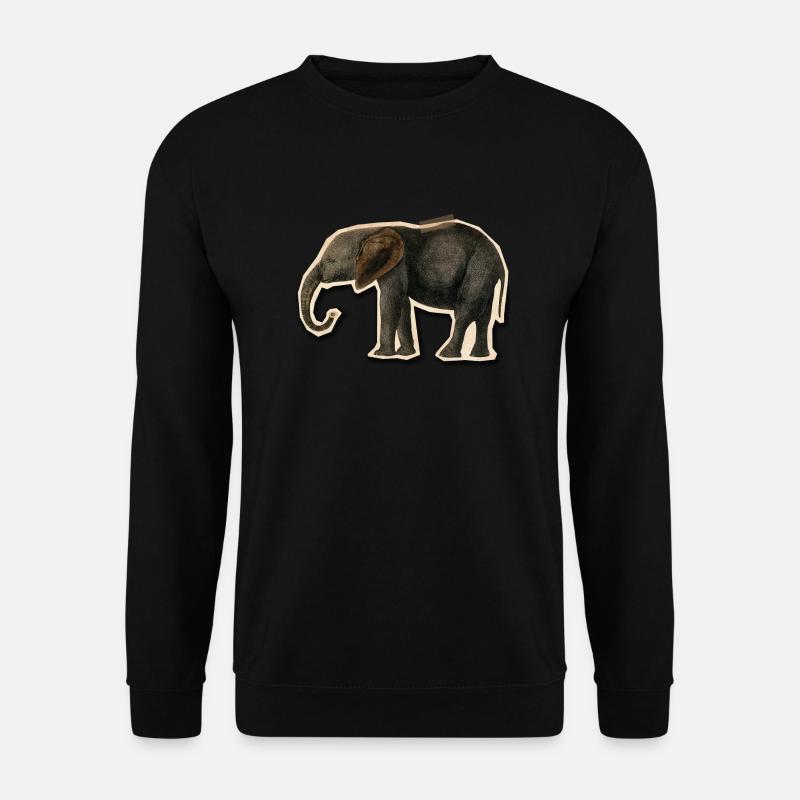 Elephant with Tape - Unisex Sweatshirt - black