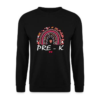 Boho Kindergarten Squad Geschenk - Unisex Pullover - Schwarz - Vorne - Alina (178cm) & Michal (187cm)
