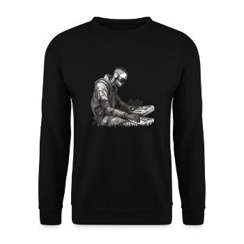 Keyboarder | Pianist | Musicians | Keyboard player - Unisex Sweatshirt - black - Front - Alina (178cm) & Michal (187cm)
