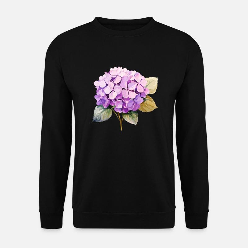 Hydrangea Pink - Unisex Sweatshirt - black
