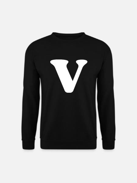 Letter v - Unisex Sweatshirt - black