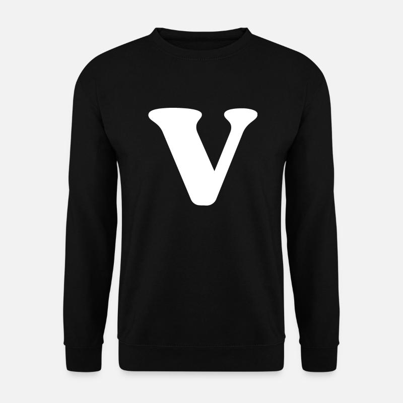 Letter v - Unisex Sweatshirt - black