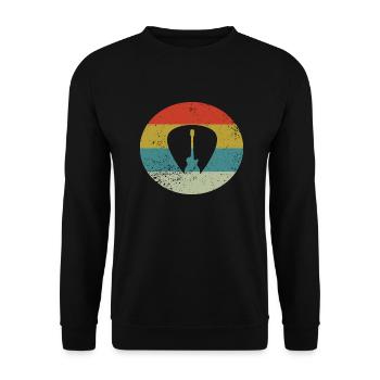 Guitar Musician Guitarist Retro - Unisex Sweatshirt - black - Front - Alina (178cm) & Michal (187cm)