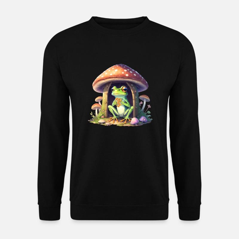 Grenouille dans le champignon - Sweat-shirt Unisexe - noir