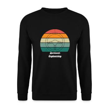 Sportscar Engineering Car T-shirt - Unisex Pullover - Schwarz - Vorne - Alina (178cm) & Michal (187cm)