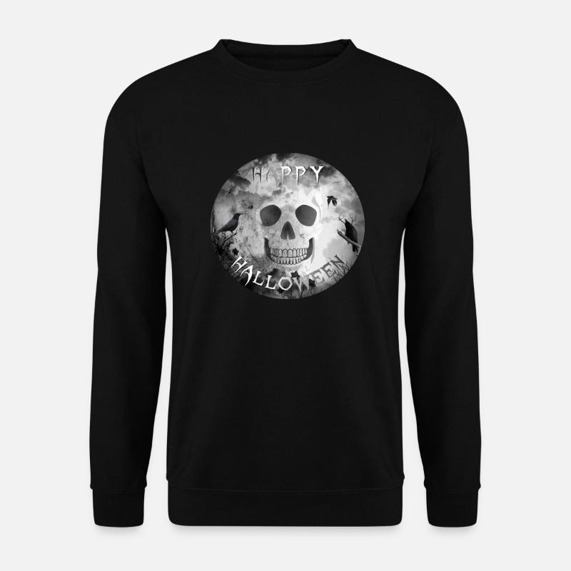 halloween skull crows - Unisex Pullover - Schwarz