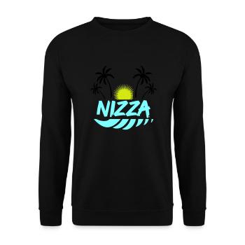 Nice - Unisex Sweatshirt - black - Front - Alina (178cm) & Michal (187cm)