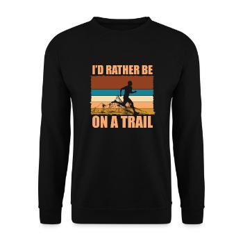 Trail Run Ultra Running Mountain Trekking Running - Unisex Sweatshirt - black - Front - Alina (178cm) & Michal (187cm)