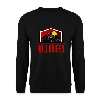 Halloween - Unisex Pullover - Schwarz - Vorne - Alina (178cm) & Michal (187cm)