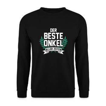 Bester Onkel - Unisex Pullover - Schwarz - Vorne - Alina (178cm) & Michal (187cm)