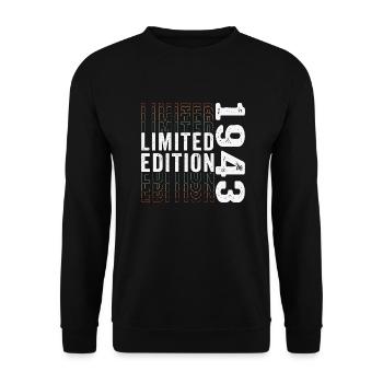 Limited Edition 1943 - Awesome 80th Birthday - Unisex Sweatshirt - black - Front - Alina (178cm) & Michal (187cm)