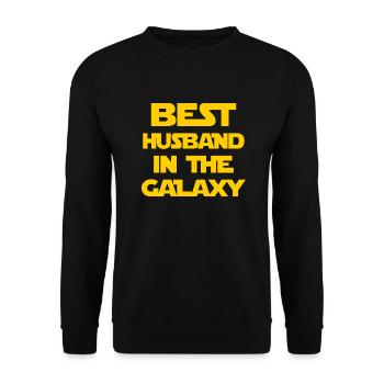 Best husband in the galaxy - Unisex Sweatshirt - black - Front - Alina (178cm) & Michal (187cm)