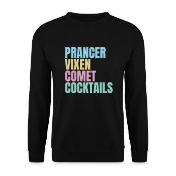 Funny Drinking Christmas - Unisex Sweatshirt - black - Front - Alina (178cm) & Michal (187cm)