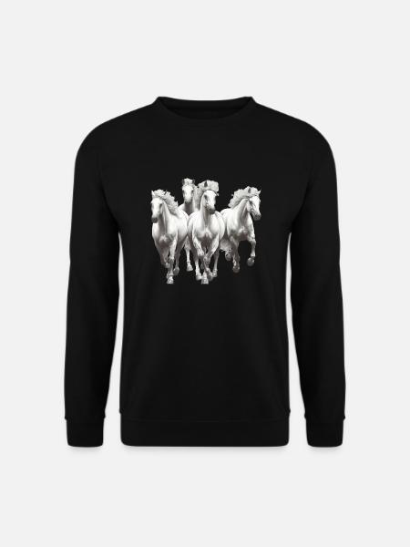Chevaux - Sweat-shirt Unisexe - noir