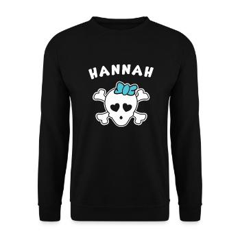 Pirate Hannah Design for Girls and Women - Unisex Sweatshirt - black - Front - Alina (178cm) & Michal (187cm)