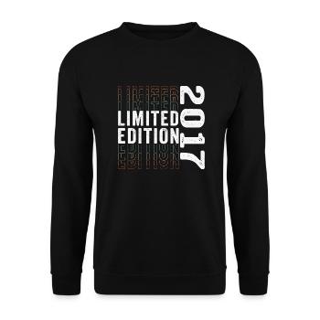 Limited Edition 2017 - Awesome 6th Birthday Retro - Unisex Sweatshirt - black - Front - Alina (178cm) & Michal (187cm)