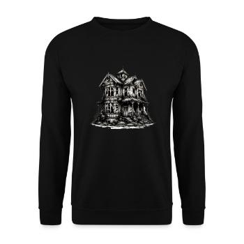 Desolate Urbex House - A Story of Decadence u - Unisex Sweatshirt - black - Front - Alina (178cm) & Michal (187cm)