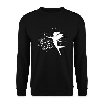 Zauberhaftes Shirt - die Gute Fee - Unisex Pullover - Schwarz - Vorne - Alina (178cm) & Michal (187cm)