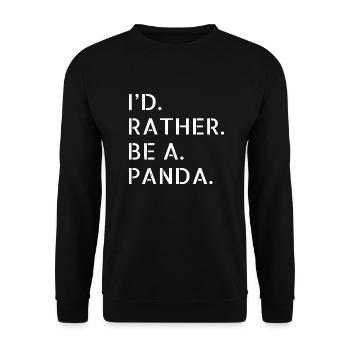 statement panda bear gift quote brown bear growler - Unisex Pullover - Schwarz - Vorne - Alina (178cm) & Michal (187cm)