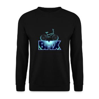 BMX bike blue - Unisex Sweatshirt - black - Front - Alina (178cm) & Michal (187cm)