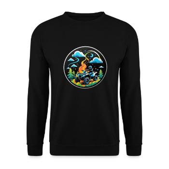 Quad & Off-Road - Unisex Sweatshirt - black - Front - Alina (178cm) & Michal (187cm)