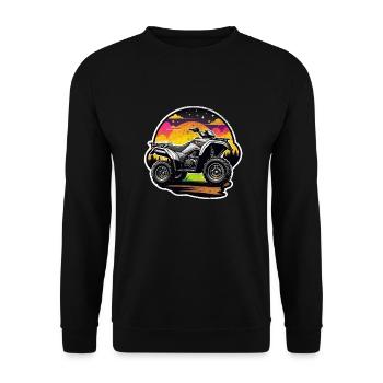 quad et tout terrain - Sweat-shirt Unisexe - noir - Devant - Alina (178cm) & Michal (187cm)