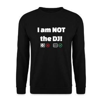 Ich bin Tontechniker:in, nicht DJ! - Unisex Pullover - Schwarz - Vorne - Alina (178cm) & Michal (187cm)