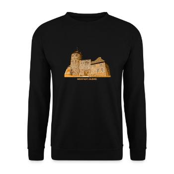 Neustadt Glewe Burg Mecklenburg-Vorpommern - Unisex Sweatshirt - black - Front - Alina (178cm) & Michal (187cm)