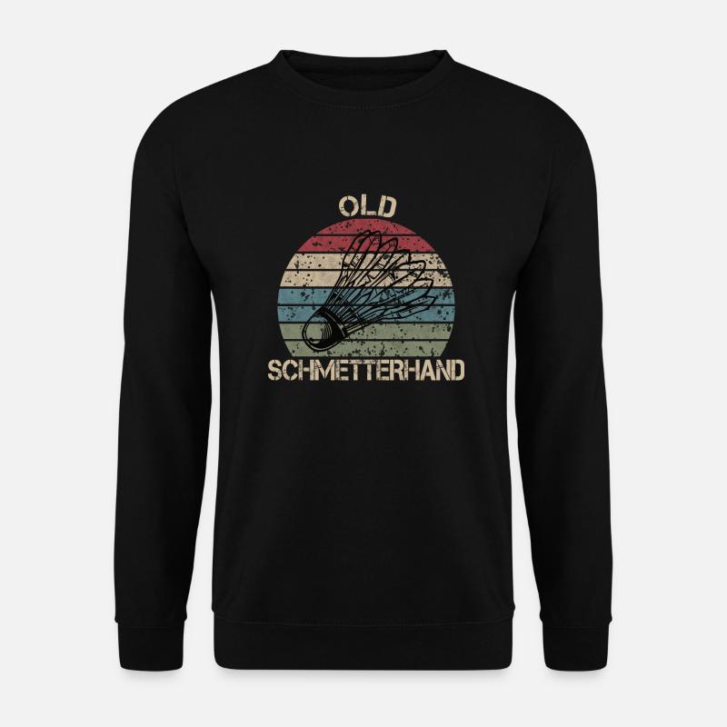 Old Schmetterhand Badminton - Unisex Pullover - Schwarz