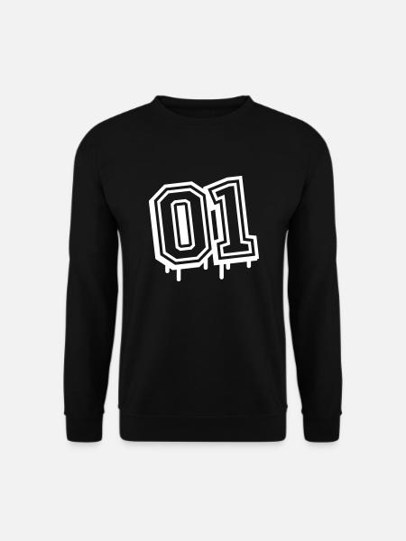 01 eins nummer - Unisex Pullover - Schwarz